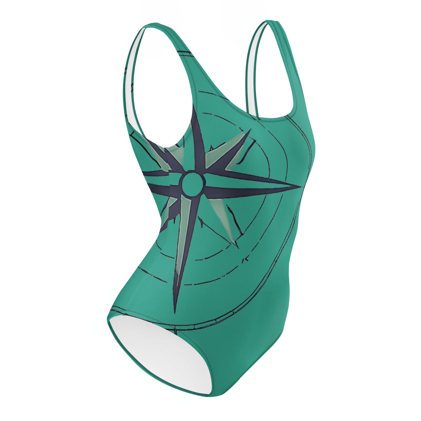 Compass - Turquoise One-Piece Swimsuit