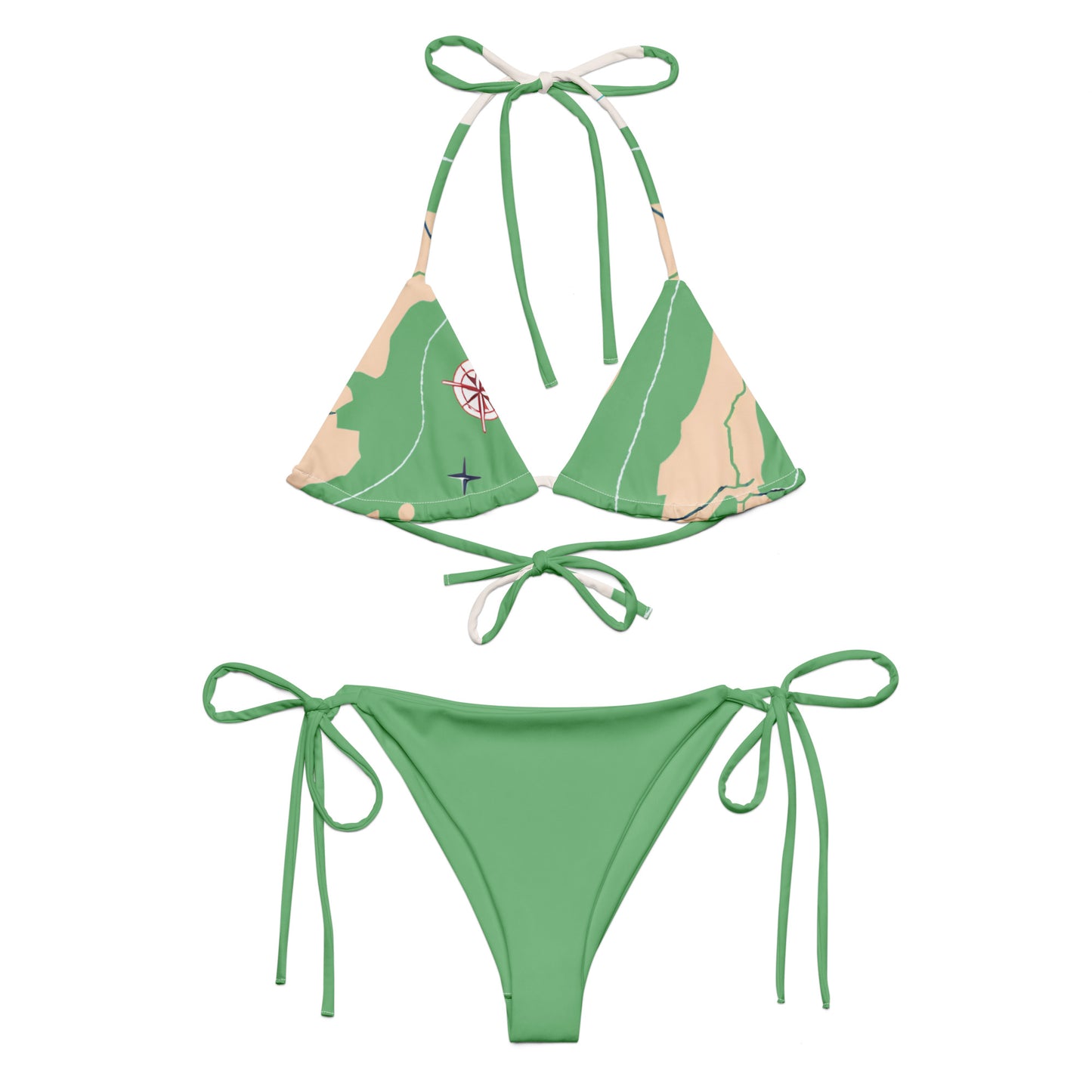 Chart - Green two piece swimsuit